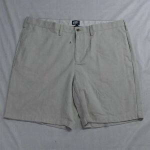 Lands' End 42 x 9"‎ Khaki Twill Traditional Fit Cotton Mens Chino Shorts